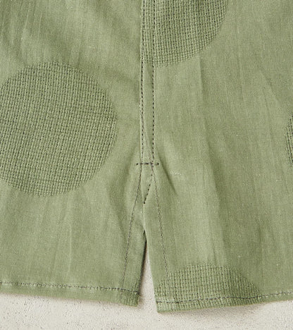 Japanese Jacquard Dobby Dot Camp - Olive
