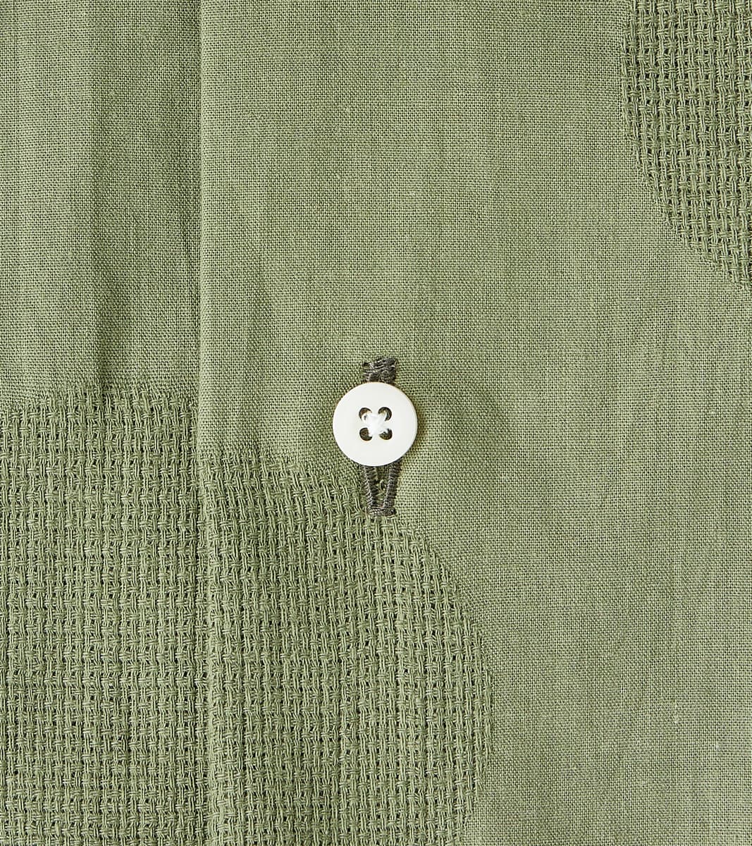Japanese Jacquard Dobby Dot Camp - Olive