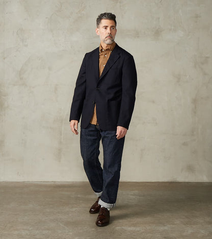 Simple Jacket- Marling & Evans® British Wool Hopsack - Navy