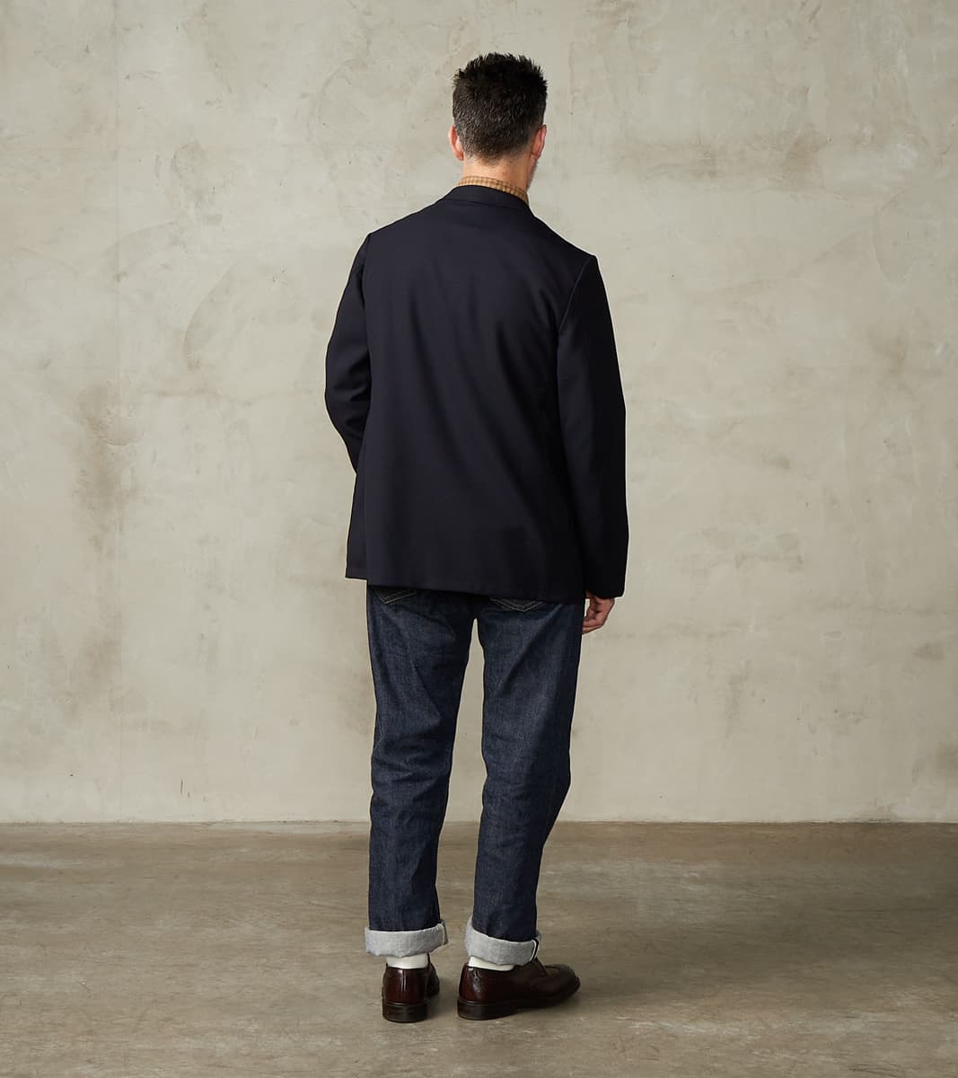 Simple Jacket- Marling & Evans® British Wool Hopsack - Navy