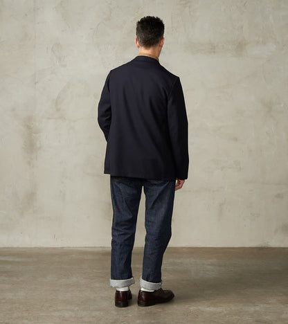Simple Jacket- Marling & Evans® British Wool Hopsack - Navy