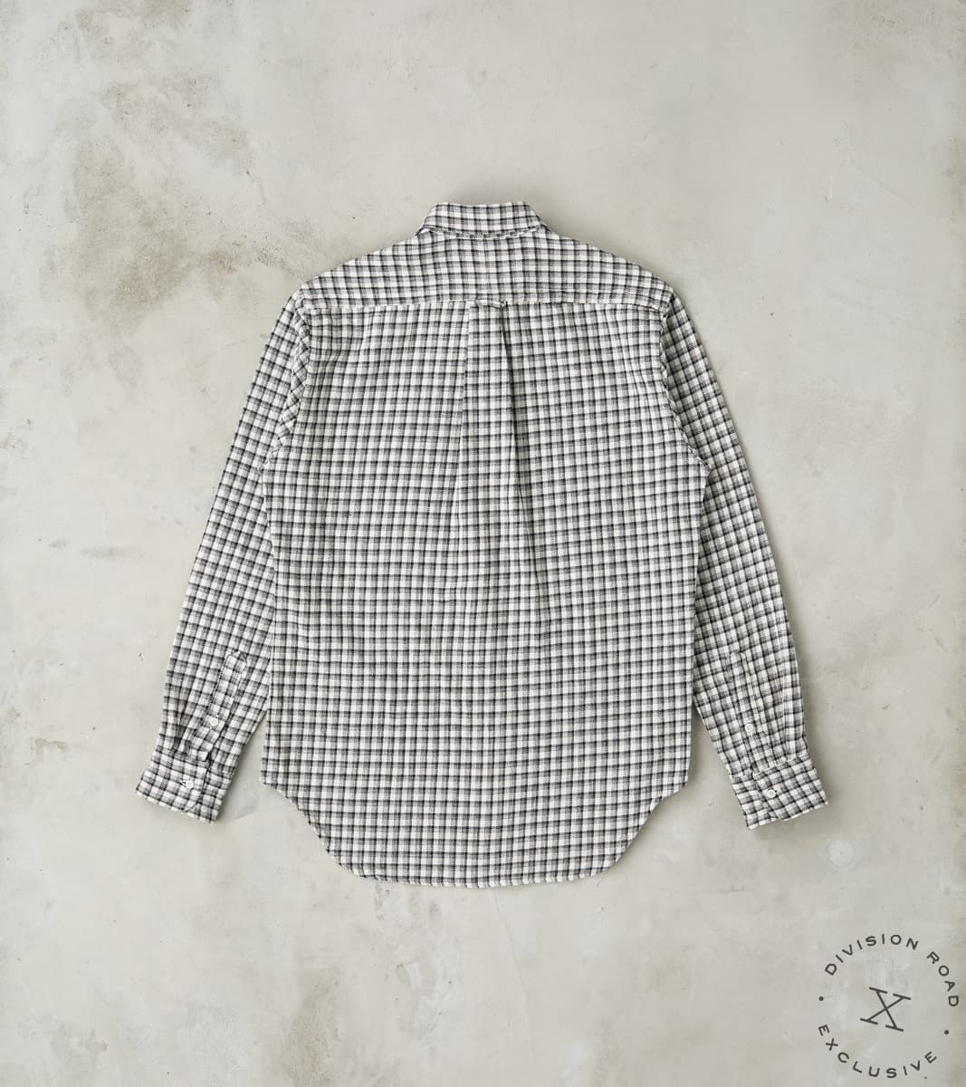 Japanese Old Slub Checked Twill - Grey