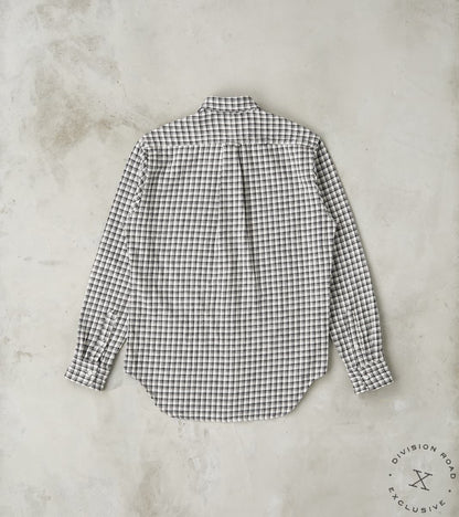 Japanese Old Slub Checked Twill - Grey