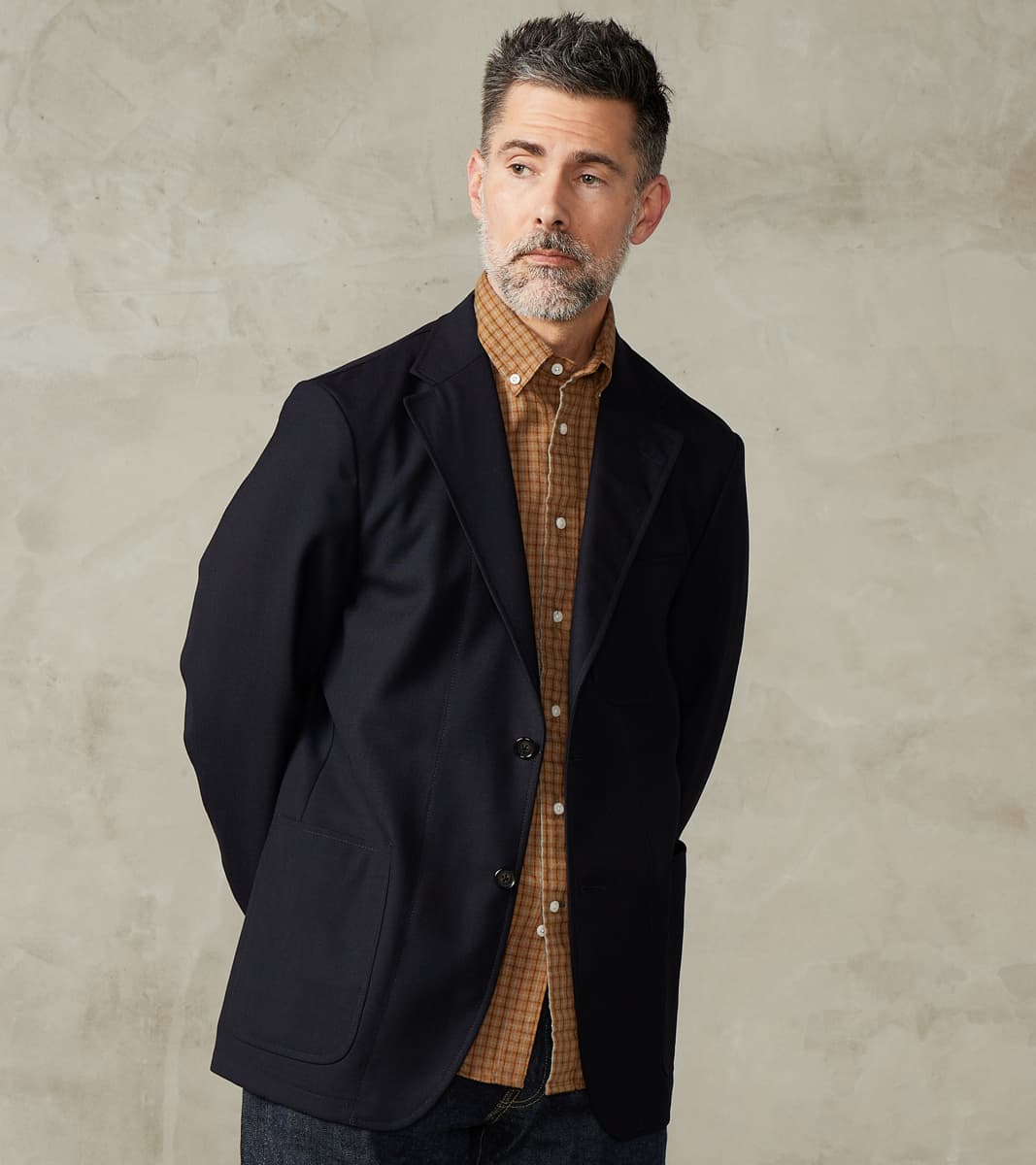Gitman Vintage Simple Jacket - Marling & Evans® British Wool Hopsack -…