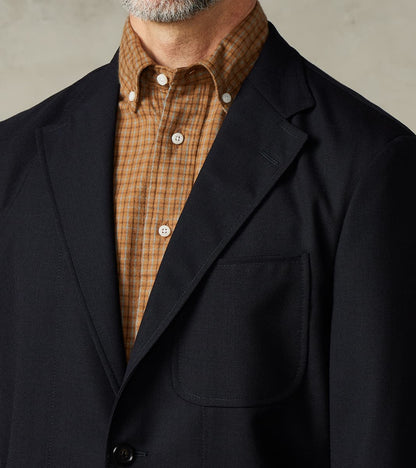 Simple Jacket- Marling & Evans® British Wool Hopsack - Navy