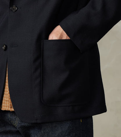 Simple Jacket- Marling & Evans® British Wool Hopsack - Navy