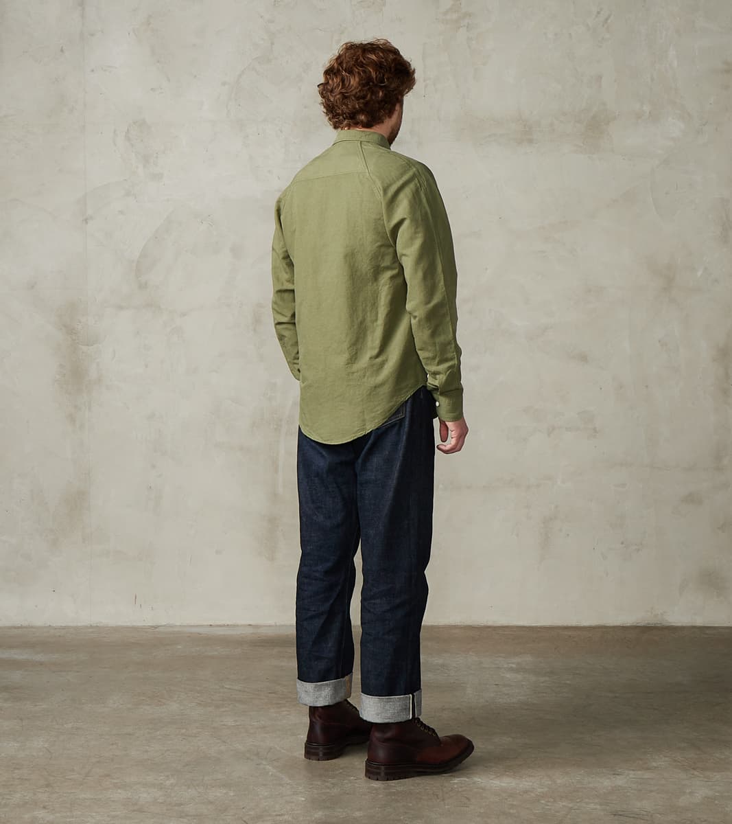 Artist Shirt - Garment Dyed Cotton Hemp - Military Green