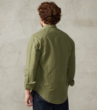 Artist Shirt - Garment Dyed Cotton Hemp - Military Green