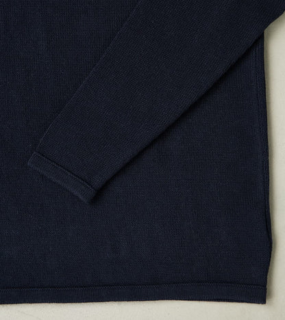 Harbour Cotton Linen Sweater - Ink