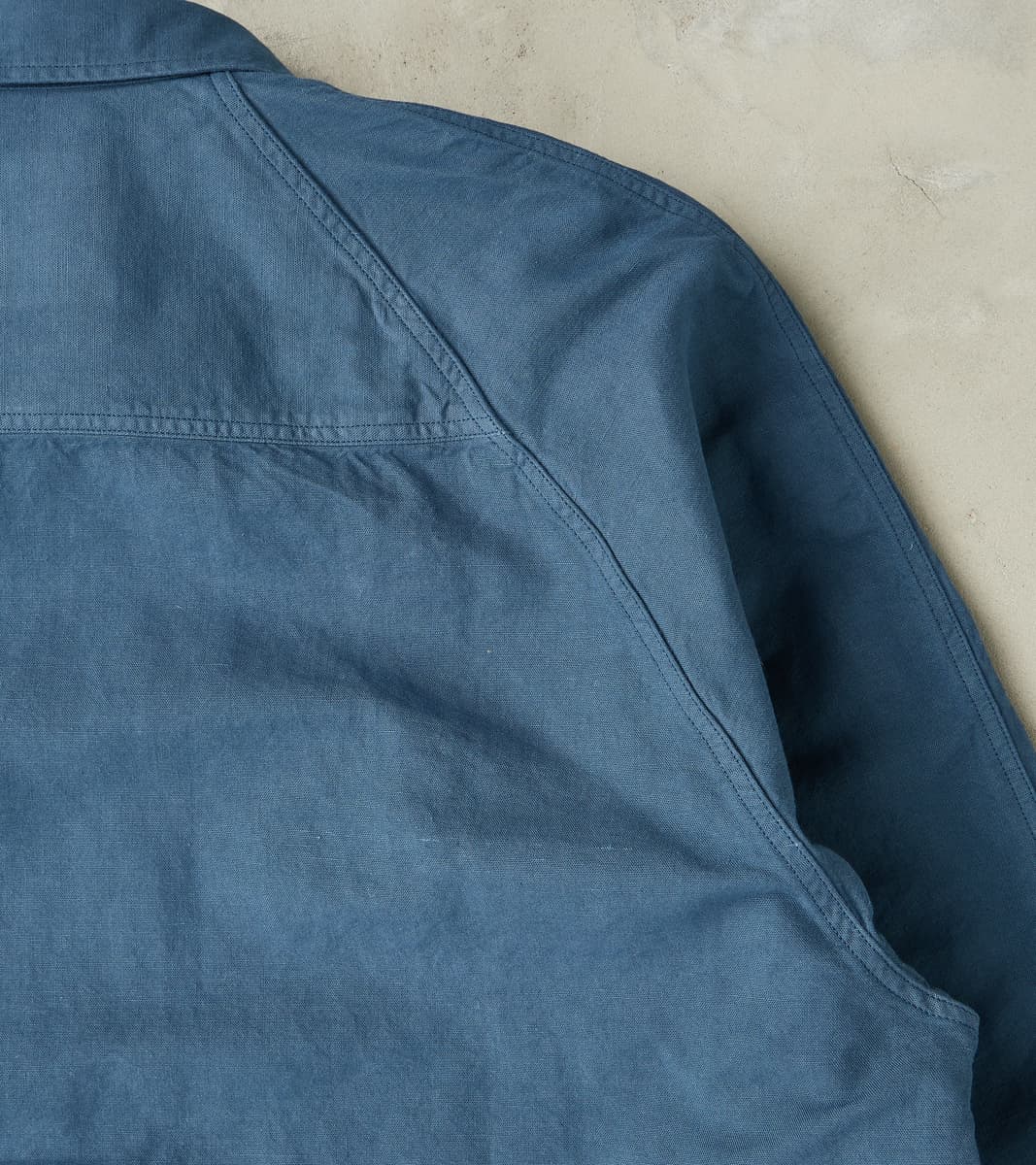 Arbeitshemd Work Shirt - Garment Dyed Cotton Hemp - Trail Blue