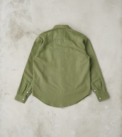 Artist Shirt - Garment Dyed Cotton Hemp - Military Green