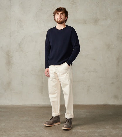 Harbour Cotton Linen Sweater - Ink