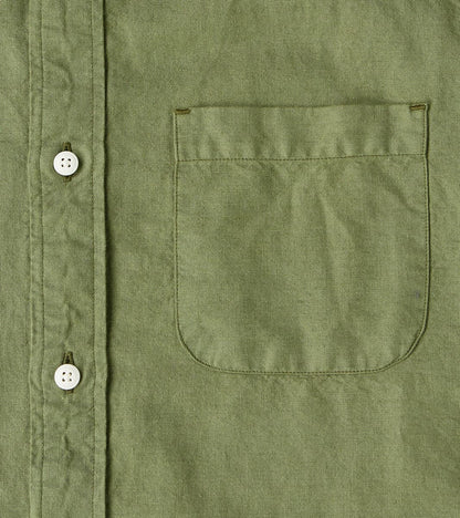 Artist Shirt - Garment Dyed Cotton Hemp - Military Green