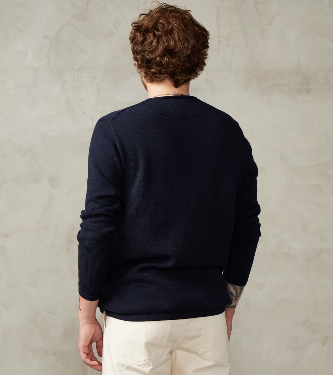 Harbour Cotton Linen Sweater - Ink