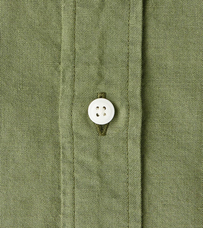 Artist Shirt - Garment Dyed Cotton Hemp - Military Green