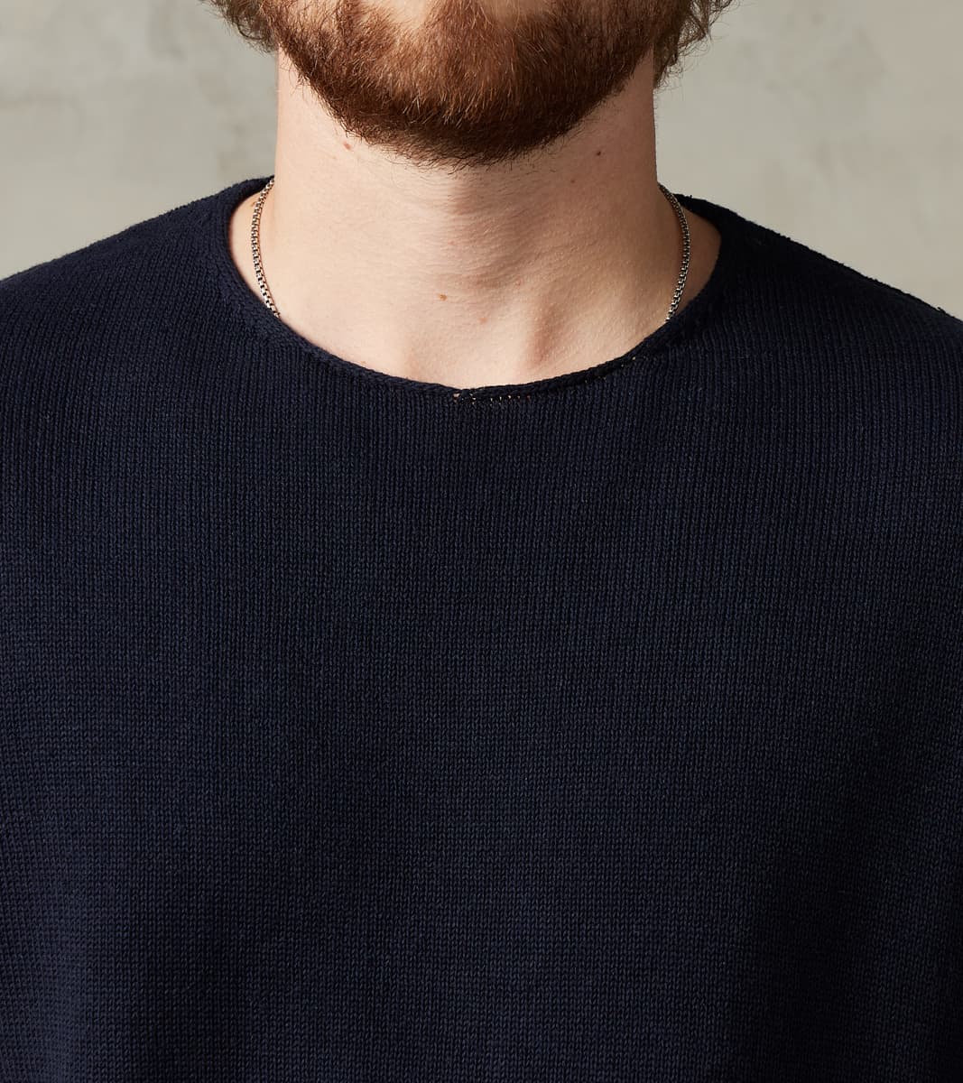 Harbour Cotton Linen Sweater - Ink