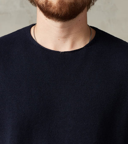 Harbour Cotton Linen Sweater - Ink