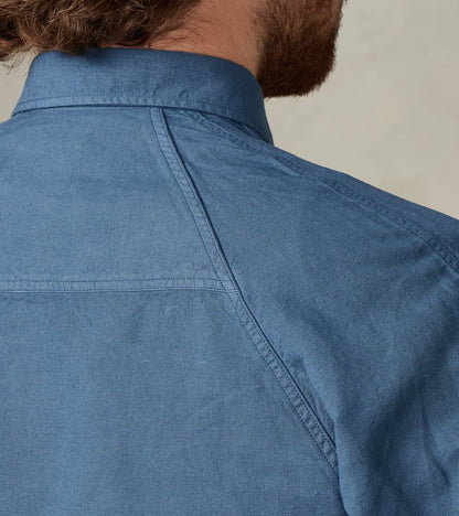 Arbeitshemd Work Shirt - Garment Dyed Cotton Hemp - Trail Blue