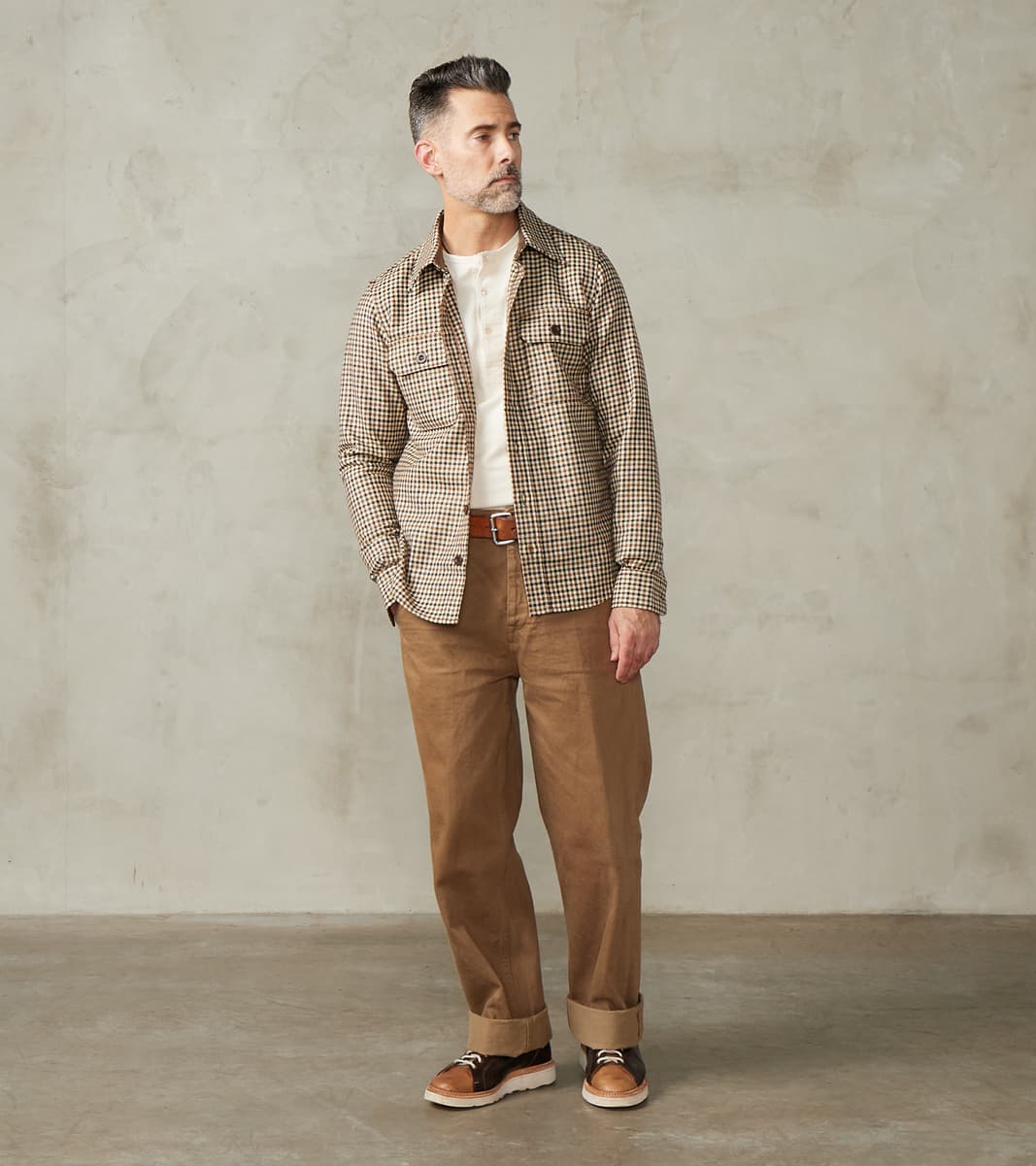 Iron Heart x Division Road 434-BGC - CPO Shirt - Fox Brothers® Wool Sa…