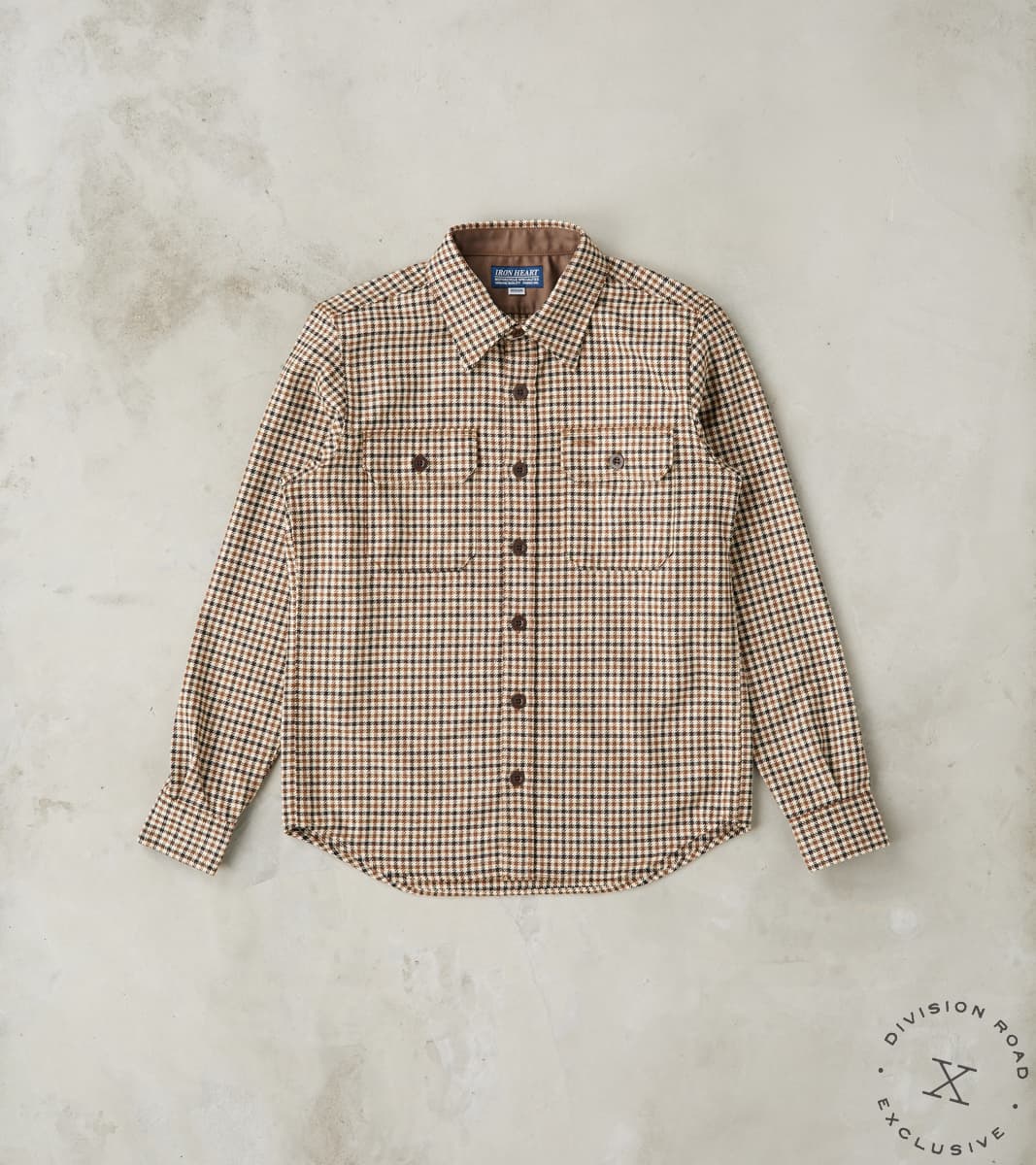 Iron Heart x Division Road 434-BGC - CPO Shirt - Fox Brothers® Wool Sa…
