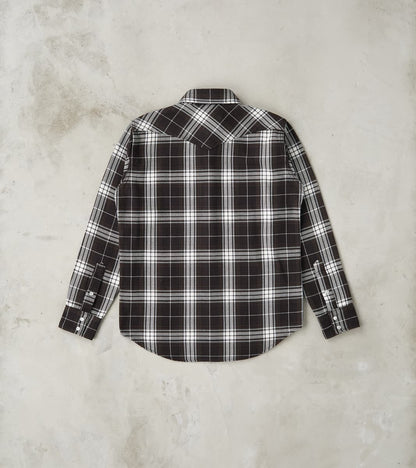 439-BLK - Western - 9oz Selvedge Flannel Black Check