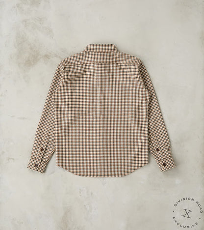 DR 434-BGC - CPO Shirt - Fox Brothers® Wool Saddle Brown Gun Club Twill Flannel