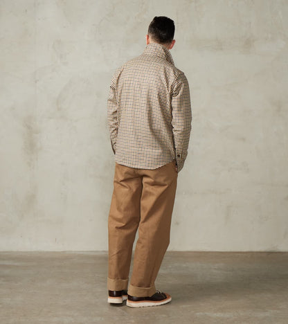 DR 434-BGC - CPO Shirt - Fox Brothers® Wool Saddle Brown Gun Club Twill Flannel