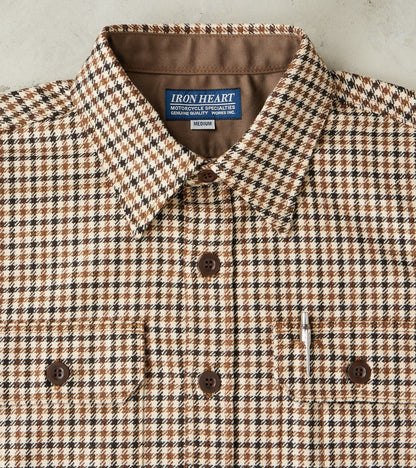 DR 434-BGC - CPO Shirt - Fox Brothers® Wool Saddle Brown Gun Club Twill Flannel