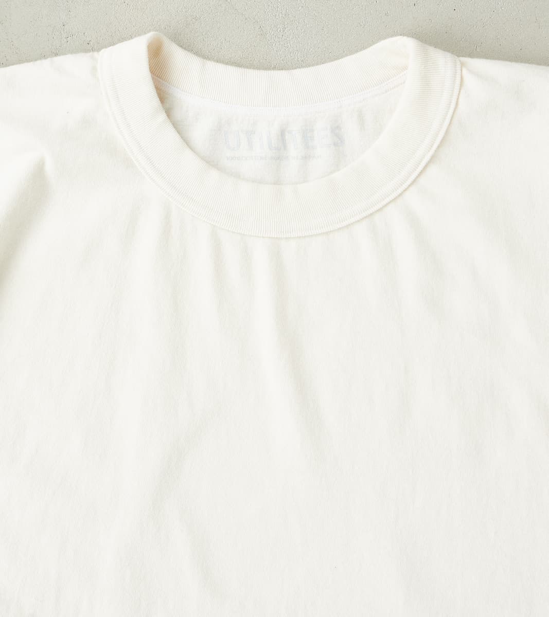 UTIL-NPDYE-REED - UTILITEES Crew Neck T-Shirt - 5.5oz Loopwheel Natural Reed Pigment Dyed