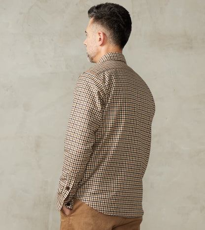 DR 434-BGC - CPO Shirt - Fox Brothers® Wool Saddle Brown Gun Club Twill Flannel