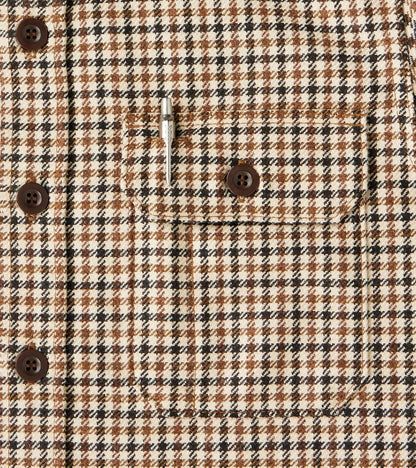 DR 434-BGC - CPO Shirt - Fox Brothers® Wool Saddle Brown Gun Club Twill Flannel