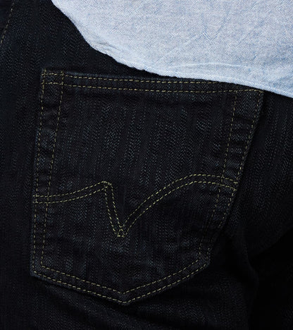 634S-SLBOD - Straight - 16oz Slubby Selvedge Indigo Overdyed Black