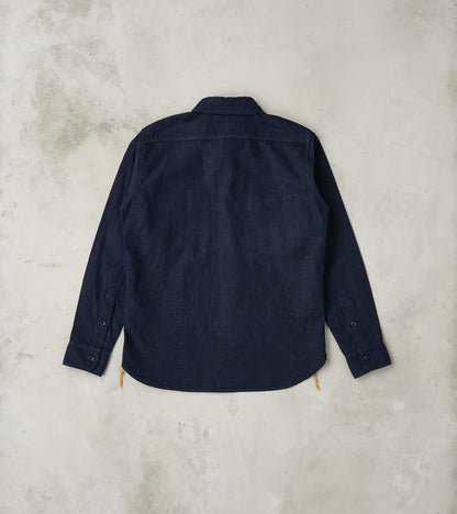 443-IND - Work Shirt - 7oz Indigo Cotton Linen Chambray