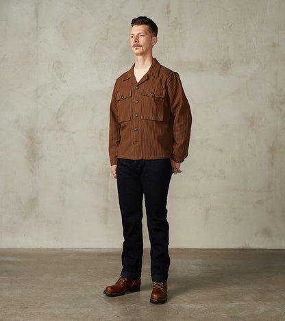 888S-SLBOD - High Rise Relaxed Tapered - 16oz Slubby Selvedge Indigo Overdyed Black