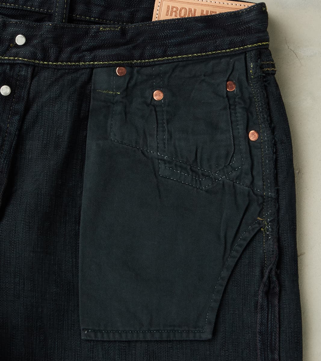 634S-SLBOD - Straight - 16oz Slubby Selvedge Indigo Overdyed Black