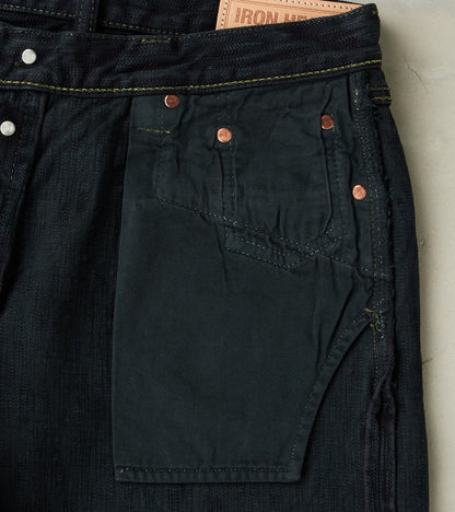 634S-SLBOD - Straight - 16oz Slubby Selvedge Indigo Overdyed Black