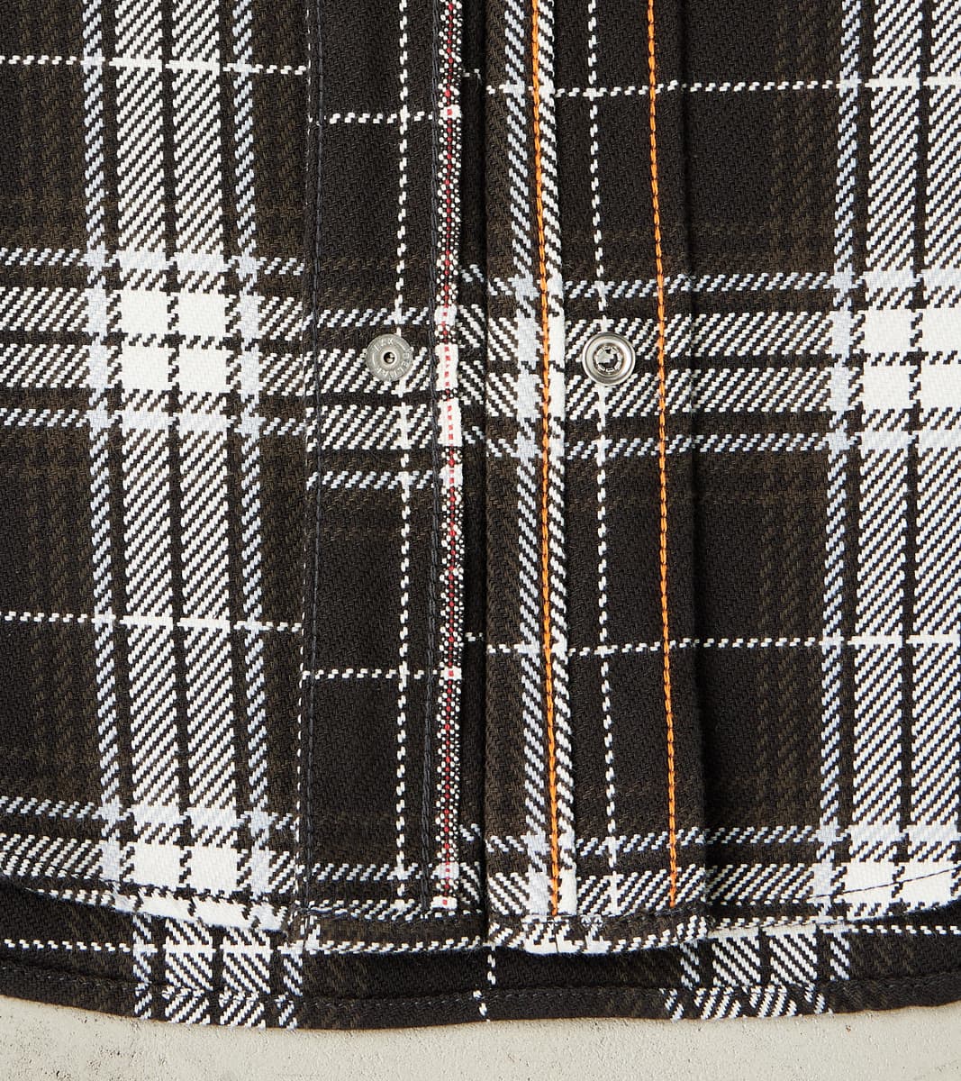 439-BLK - Western - 9oz Selvedge Flannel Black Check