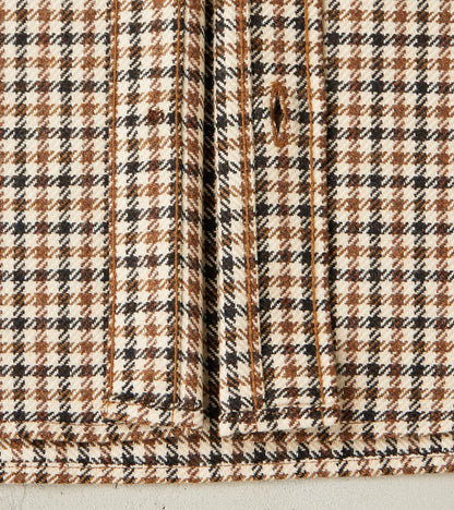 DR 434-BGC - CPO Shirt - Fox Brothers® Wool Saddle Brown Gun Club Twill Flannel