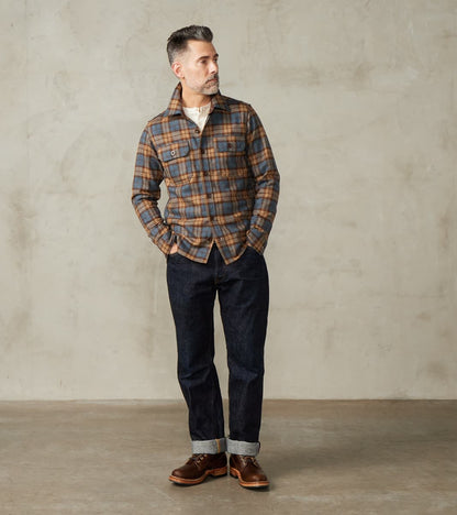 DR 434-TBC - CPO Shirt - Fox Brothers® Wool Tuscan Brown Check Twill Flannel
