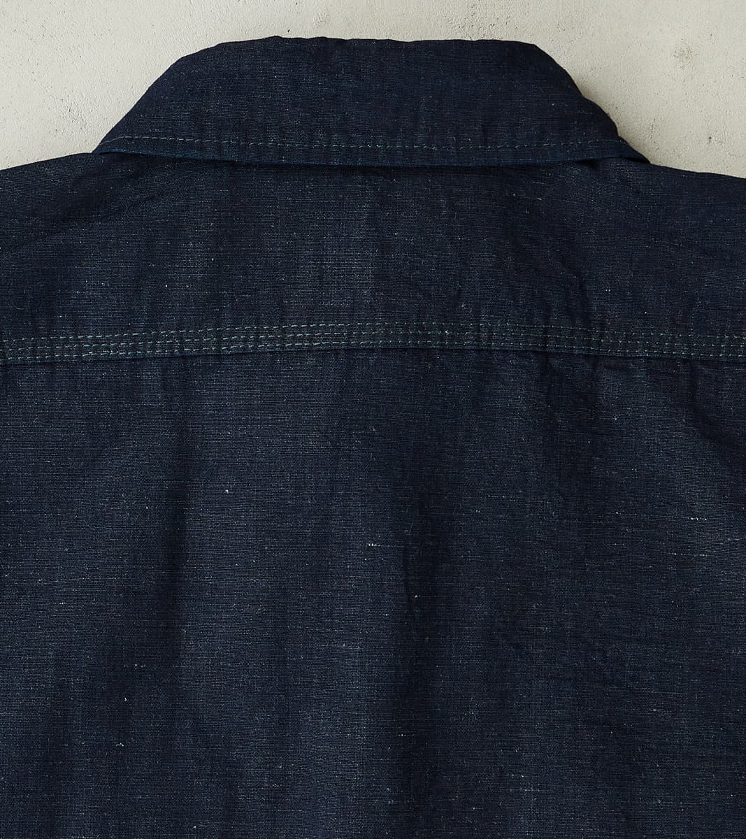 443-IND - Work Shirt - 7oz Indigo Cotton Linen Chambray
