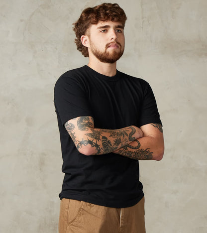 UTIL-BLK - UTILITEES Crew Neck T-Shirt - 5.5oz Loopwheel Black