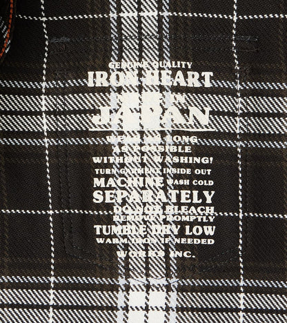 439-BLK - Western - 9oz Selvedge Flannel Black Check
