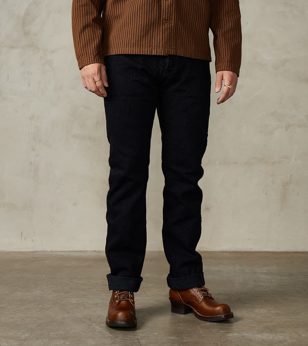 Iron Heart 888S-SLBOD - High Rise Relaxed Tapered - 16oz Slubby Selved…