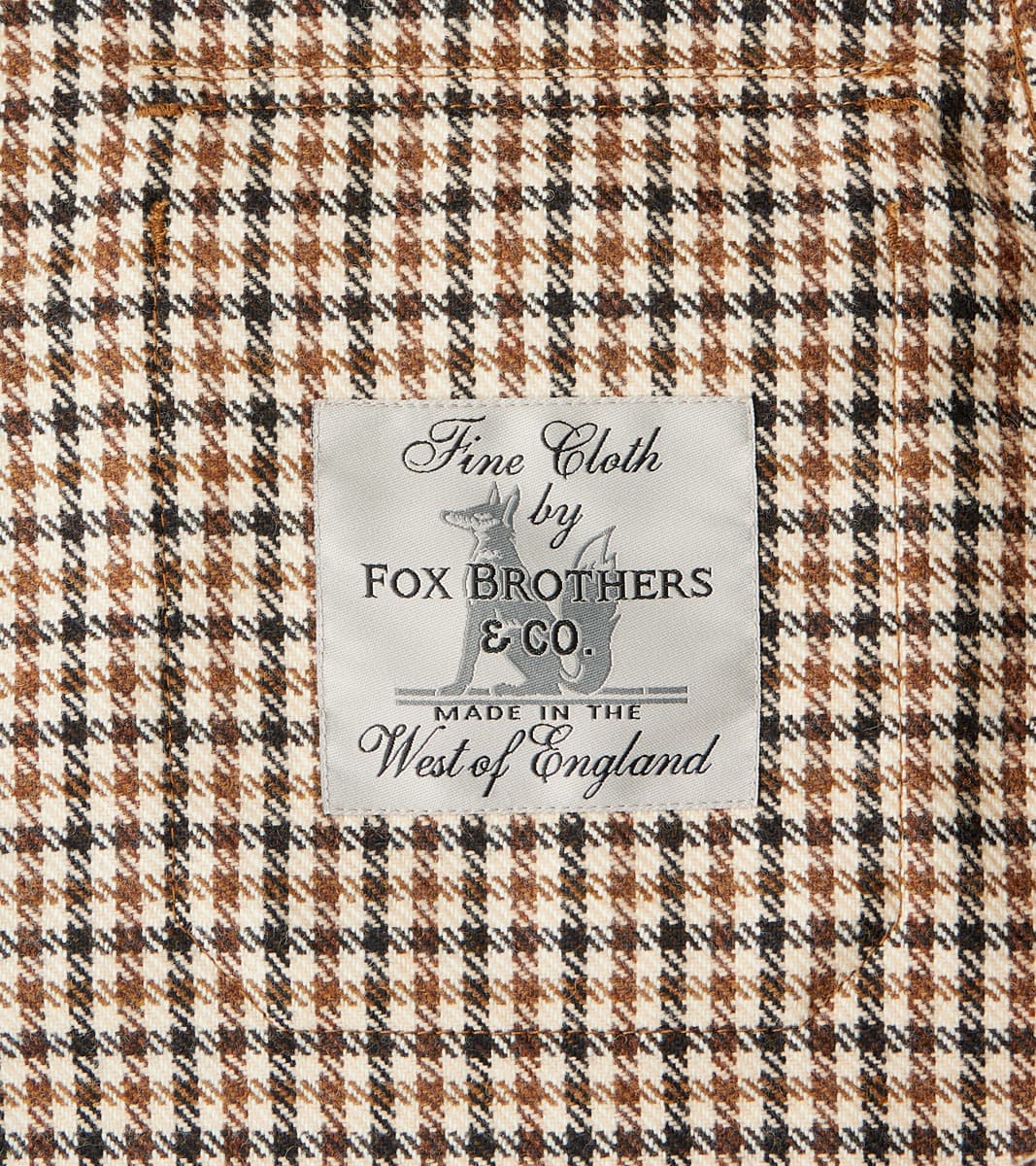 DR 434-BGC - CPO Shirt - Fox Brothers® Wool Saddle Brown Gun Club Twill Flannel