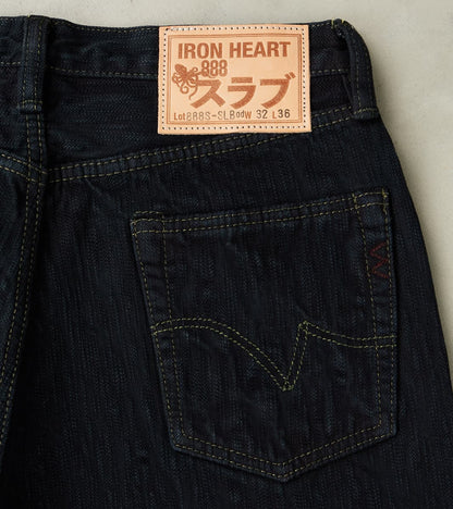 888S-SLBOD - High Rise Relaxed Tapered - 16oz Slubby Selvedge Indigo Overdyed Black