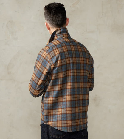 DR 434-TBC - CPO Shirt - Fox Brothers® Wool Tuscan Brown Check Twill Flannel