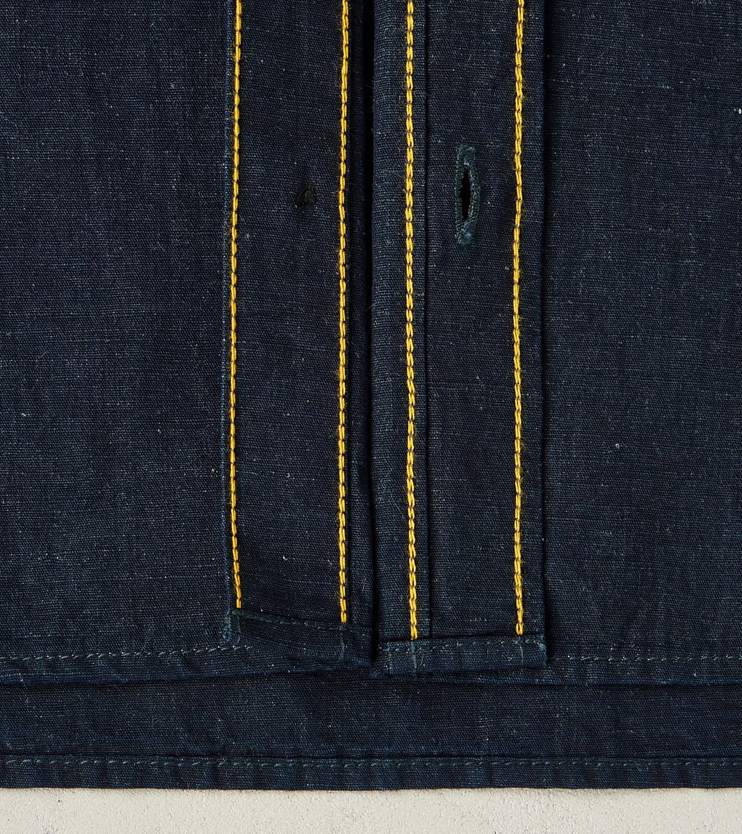 443-IND - Work Shirt - 7oz Indigo Cotton Linen Chambray