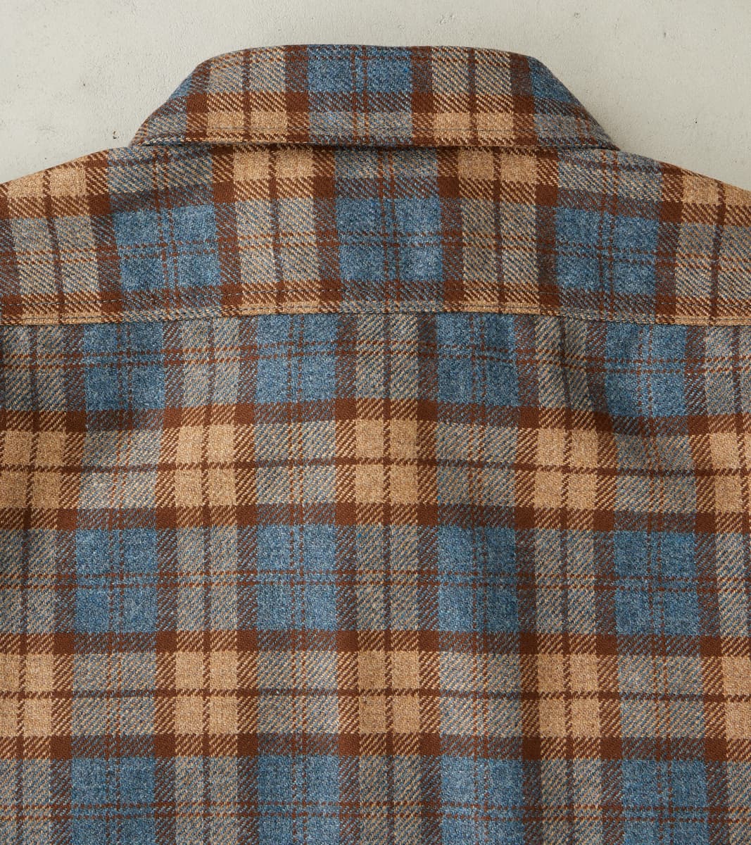 DR 434-TBC - CPO Shirt - Fox Brothers® Wool Tuscan Brown Check Twill Flannel