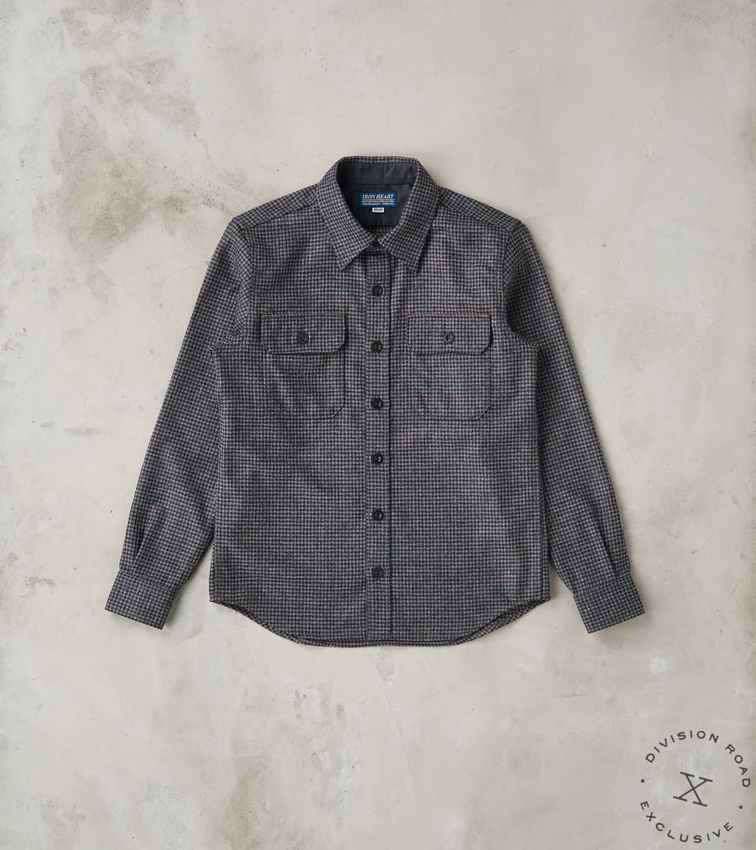 Iron Heart x Division Road 434-PPT - CPO Shirt - Fox Brothers® Wool An…