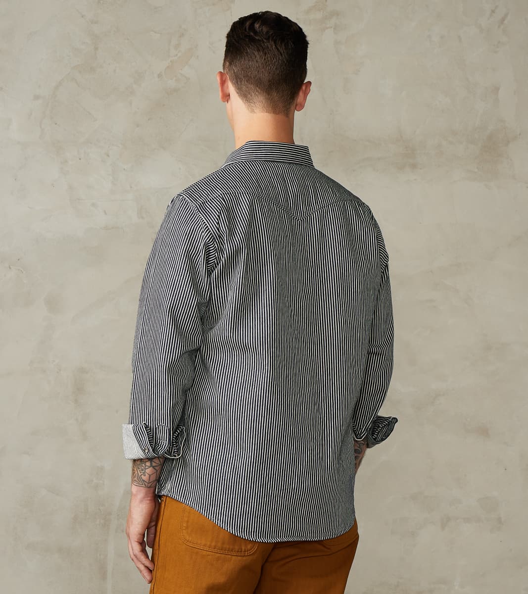 07-IND - Western - 12oz Indigo Hickory Stripe Twill